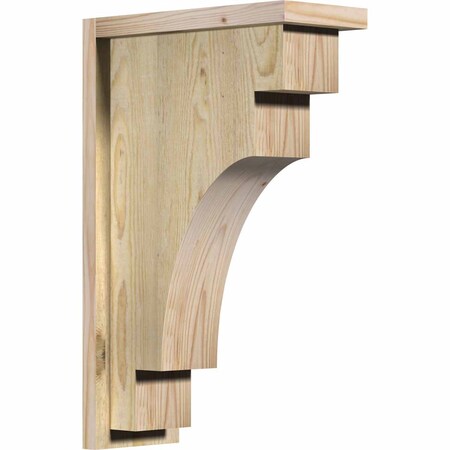 Ekena Millwork Mediterranean Rough Sawn Corbel w/Backplate, Douglas Fir, 6"W x 14"D x 22"H COR06X14X22MED01RDF